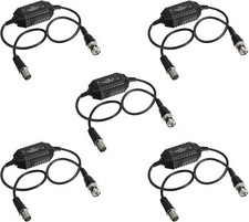 5 Pack Video Ground Loop Isolator Balun BNC Male to Female Coaxial Analog CCTV