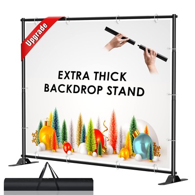 4x7-8x10 FT Extra Thick Backdrop Banner Stand, Heavy Duty Adjustable Step and...