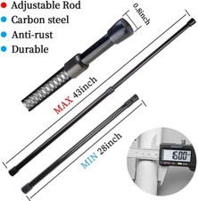 2Pcs Spring Tension Curtain Rod  28-43 Inches Adjustable Expandable Pressure B...