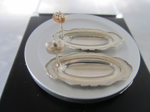 BEAUTIFUL VINTAGE NATIVE AMERICAN NAVAJO SOLID STERLING SILVER CONCHO EARRINGS - Picture 8 of 9