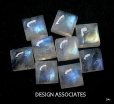 NATURAL WHITE MOONSTONE 7 MM SQUARE CUT CALIBRATED COMMERCIAL 1 PC F-394