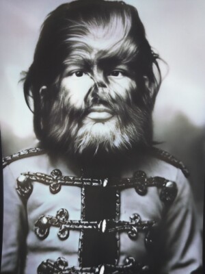 VINTAGE - NEGATIVE -  Bearded Woman - CIRCUS SHOW - HORROR - FREAK