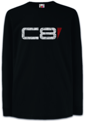 C8 LOGO Kinder Langarm T-Shirt Jack Mass Normandy Sign Sheppard Effect