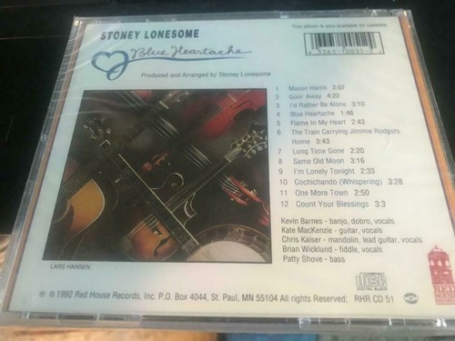 Stoney Lonesome "Blue Heartache" cd Red House SEALED UNPLAYED - Picture 2 of 2