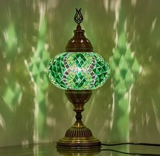 DEMMEX Genuine 7" Turkish Mosaic Table Lamp   Handmade Tiffany-Style Moroc