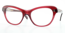 CUTLER AND GROSS London Eyeglasses Women 1165 BE 49-18 Chic Fancy Cat Eye Wine Red