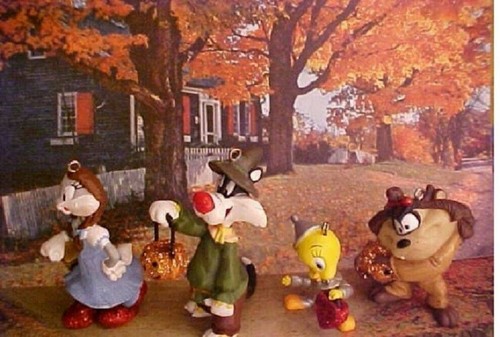 2007 LOONEY TUNES Hallmark Süßes oder Saures in OZ Halloween ORNAMENTE - Bild 2 von 9
