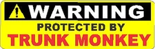 Protected By Trunk Monkey Hard Hat Sticker S-147