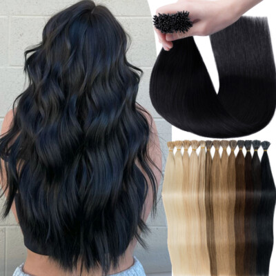 THICK Stick I Tip Remy Human Hair Extensions Pre Bonded Micro Ring Beads 1g 0.5g