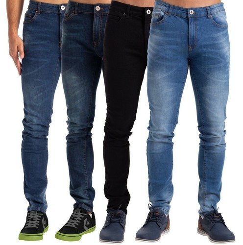 Nuevos pantalones vaqueros elásticos ajustados flexibles para hombre - Imagen 1 de 33