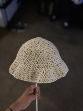 Crochet tddler Bucket Hat- hand made color beige
