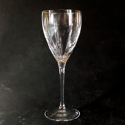 LENOX FIRELIGHT PLATINUM WINE GLASS, Cut Lead Crystal, 7 7/8'', USA, Panel Cut