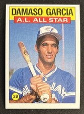 1986 Topps Damaso Garcia All-Star Baseball Card #713 Blue Jays 2B VGEX O/C