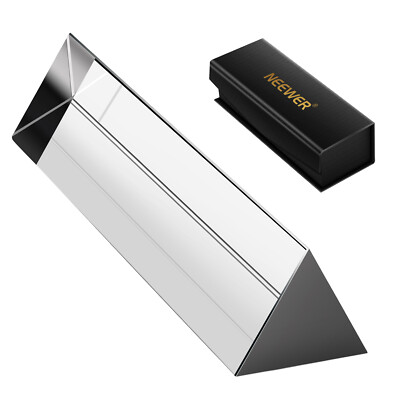 Neewer 15cm Triangular Prism， K9 Crystal Optical Glass for Prism Photography