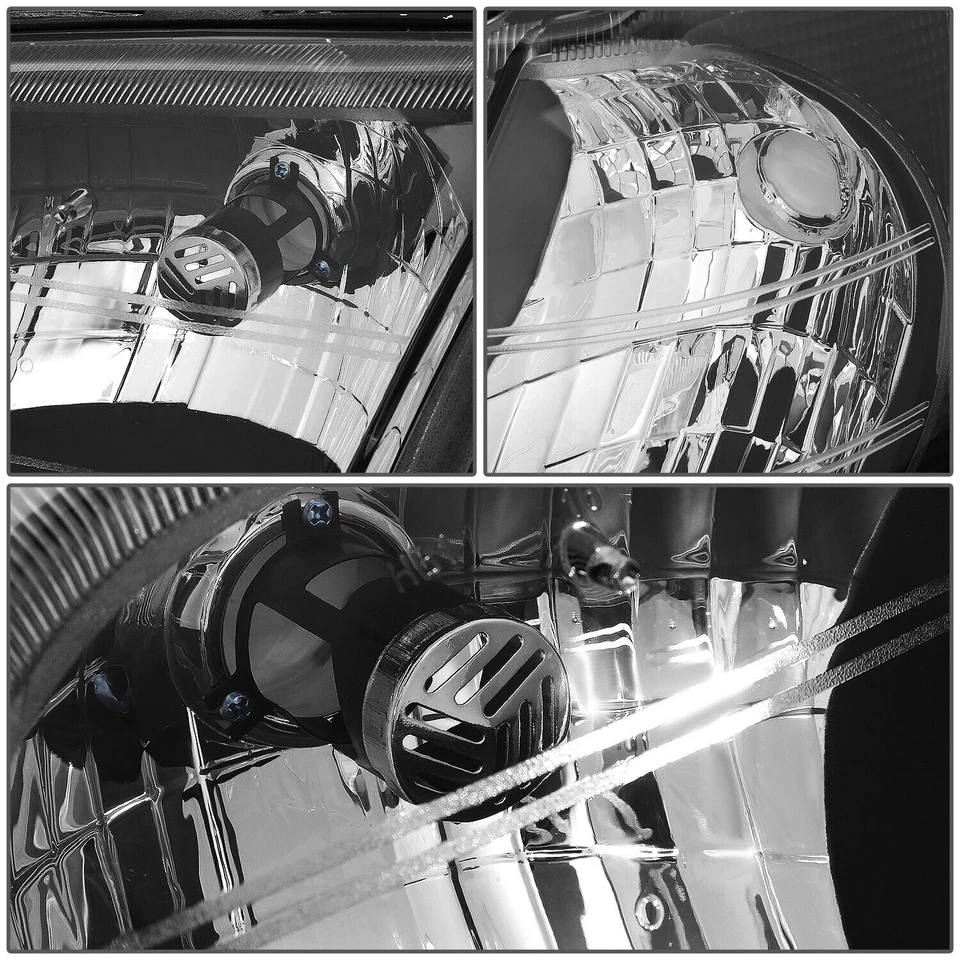 FARO CARCASA NEGRO + ESQUINA TRANSPARENTE + LED BLANCO 9004 OCULTO CON VENTILADOR AJUSTE 97-05 VENTURE Foto 4 de 4