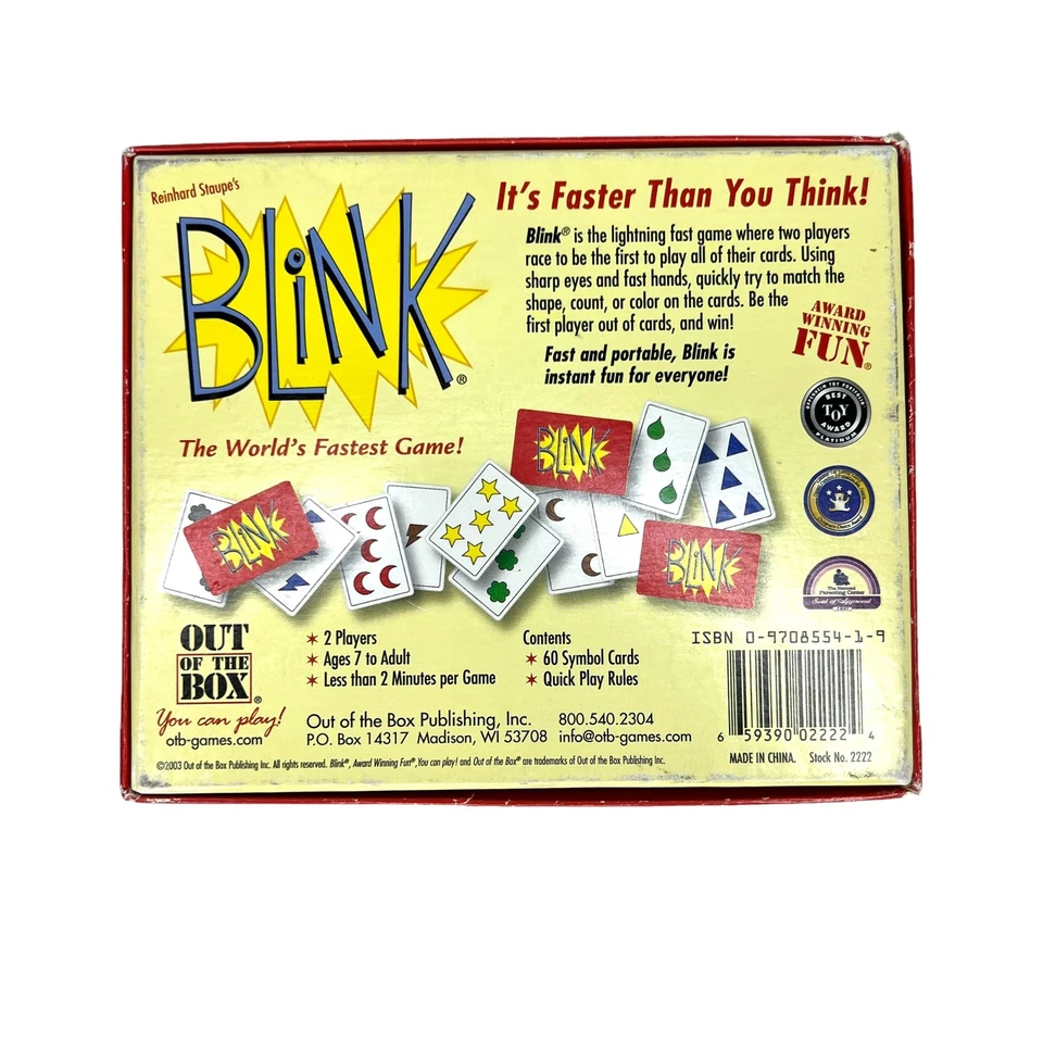 Juego de Cartas BLINK The Worlds Fastest Game Fuera de la Caja Edición 2003 Completo Foto 4 de 4
