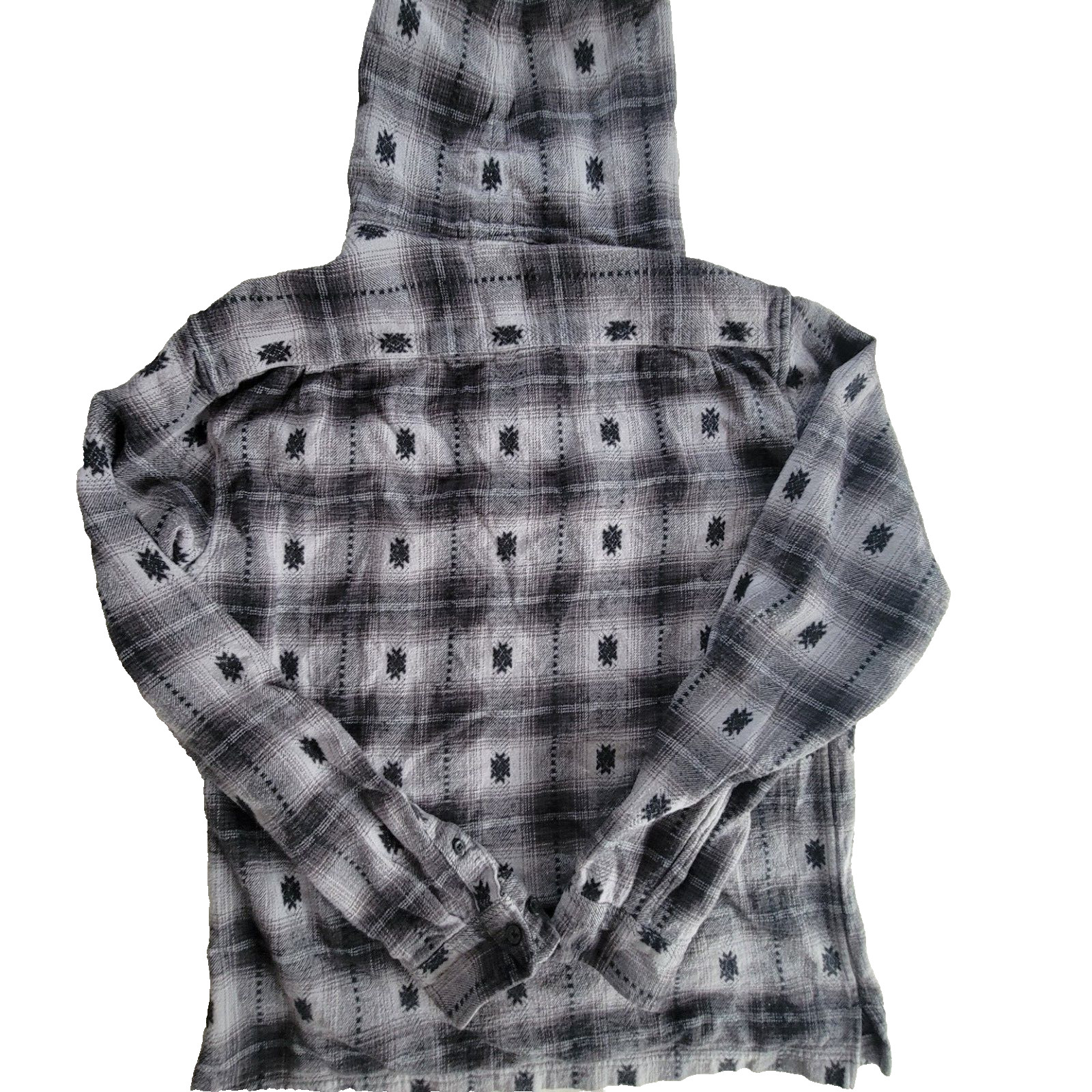 SUPREME Shadow Plaid Hooded Flannel Shirt Men’s  100% Cotton Sz SMALL-----4055