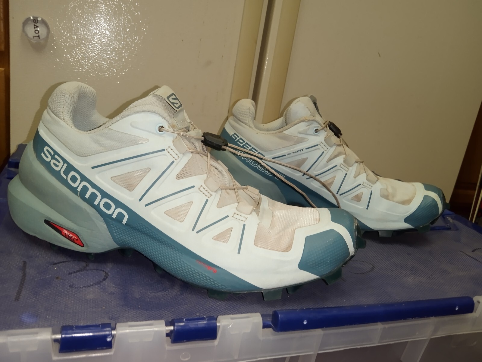 Scarpe da trekking Salomon Speedcross 5 da donna taglia Us 6 5 trail running blu acqua