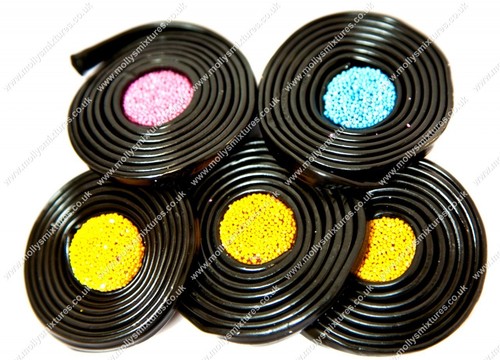 barratt liquorice catherine wheels x20 retro sweets