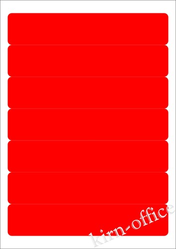 70 Ordnerrücken 192 x 38 mm GELB ROT BLAU GRÜN WEISS selbstklebend Etiketten - Bild 5 von 6