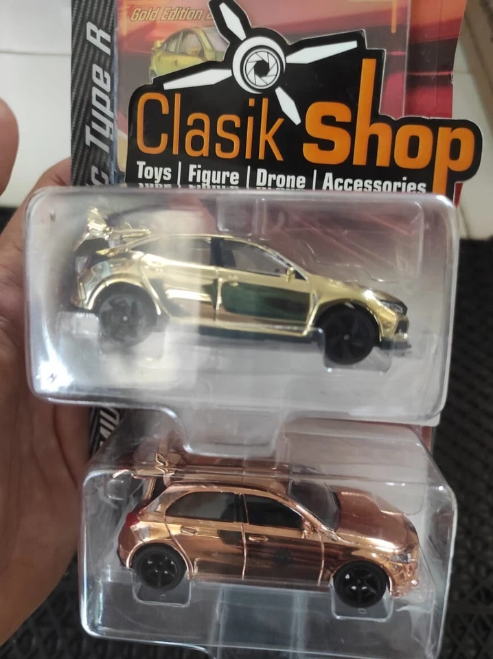 Majorette Honda Civic Type R Gold Edition 2020 raro Mercedes AMG Chase Car Foto 4 de 4