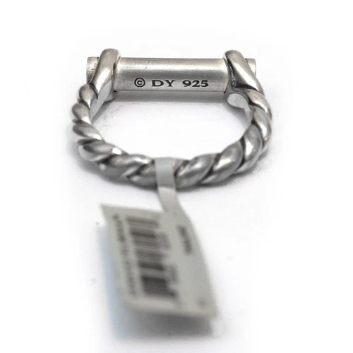 全新 David Yurman 男式 7 毫米海上镣铐戒指 纯银 11 码 - 第 5 张/共 6 张