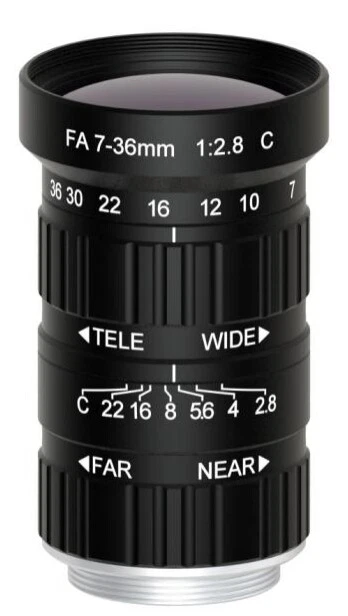 Obiettivo zoom manuale fotocamera industriale attacco C focale 5-12 mm 7-36 mm 10-50 mm 10-55 mm - Immagine 2 di 4