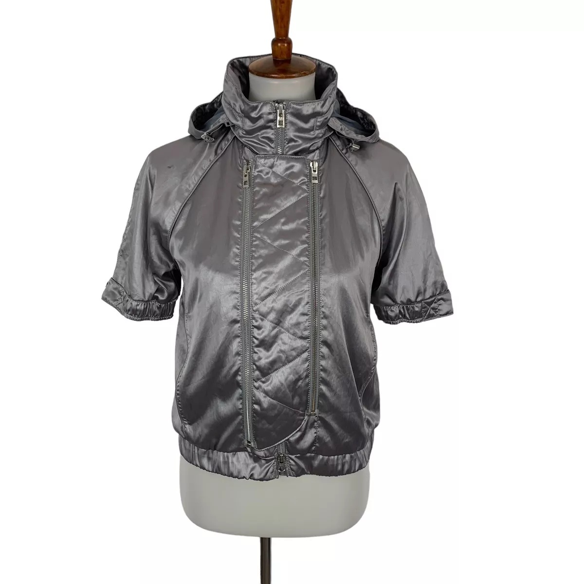 Stella McCartney x Adidas Women s Jacket Track Top Small Metallic Hooded