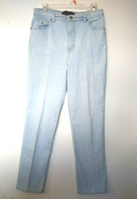 Vintage Gloria Vanderbilt Mom Jeans High Waist Sz 10 light wash STRETCH taper EC