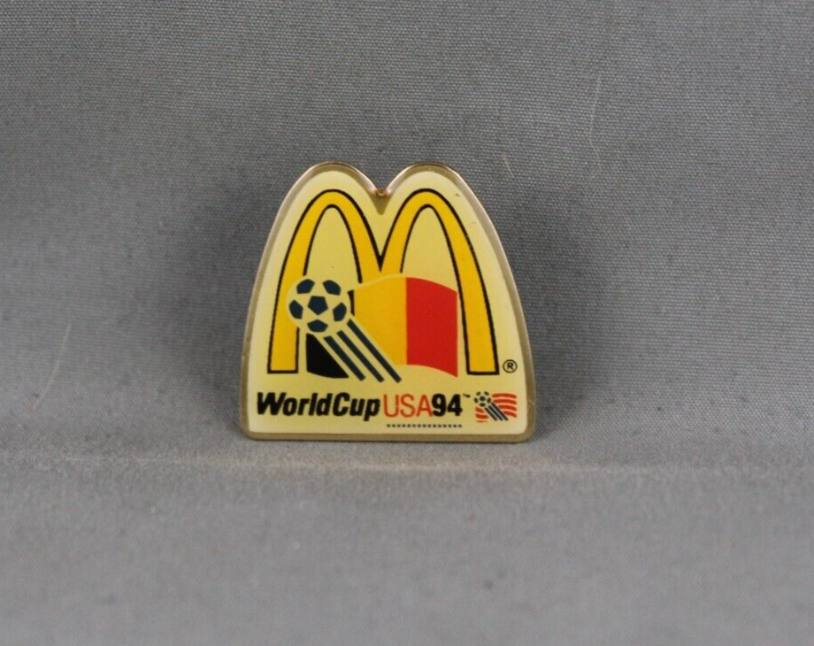 希少　マクドナルド　1994年製 サッカー ワールドカップ スポンサー バッジ 1994 World Cup of Soccer Pin - Team Belgium McDonalds Promo