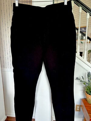 SPANX 20365Q Polished Ankle Slim in Black Pull-on Shaping Crop Pants Large NWOT