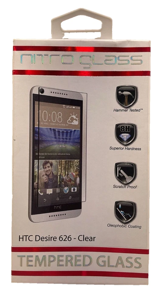 ZNITRO Tempered Glass Screen Protector for HTC Desire 626/Desire 626s, Clear - Image 2 of 4