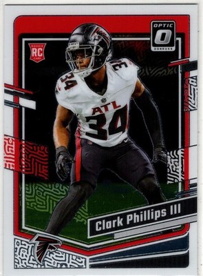 2023 Panini Donruss Optic Football Clark Phillips III No. 8 Atlanta Falcons