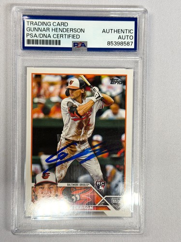 2023 Topps Series 1 - GUNNAR HENDERSON RC #206 PSA Authentic