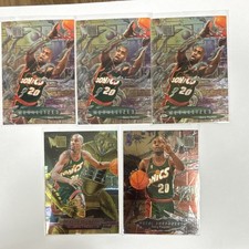 Fleer Metal Universe NBA 5 Card Lot Gary Payton Seattle SuperSonics 1996-97