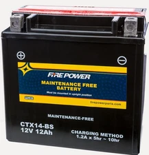WPS Fire Power CTX14-BS Maintenance Free Battery #CTX14-BS