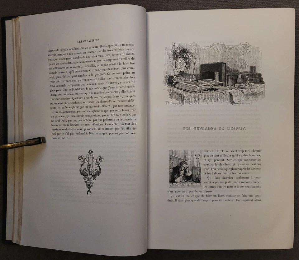 Les Caractères La Bruyère 1864 belle reliure en très bon état Super cadeau Noël - Photo 3/4