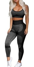 Women s Workout Sets 2 Piece - Seamless Yoga Leggings and Cross-Strap Sports ...