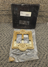Nostalgic Warehouse 719930 NA MEA SWPLT R2 PB Meadows Switchplate Polished Brass