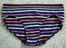 Vintage Victoria's Secret Body By Victoria M Hiphugger Striped Nylon 2004