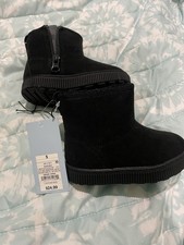 Cat Jack Warm Black Toddler Girls Boots Size 6 Brand New