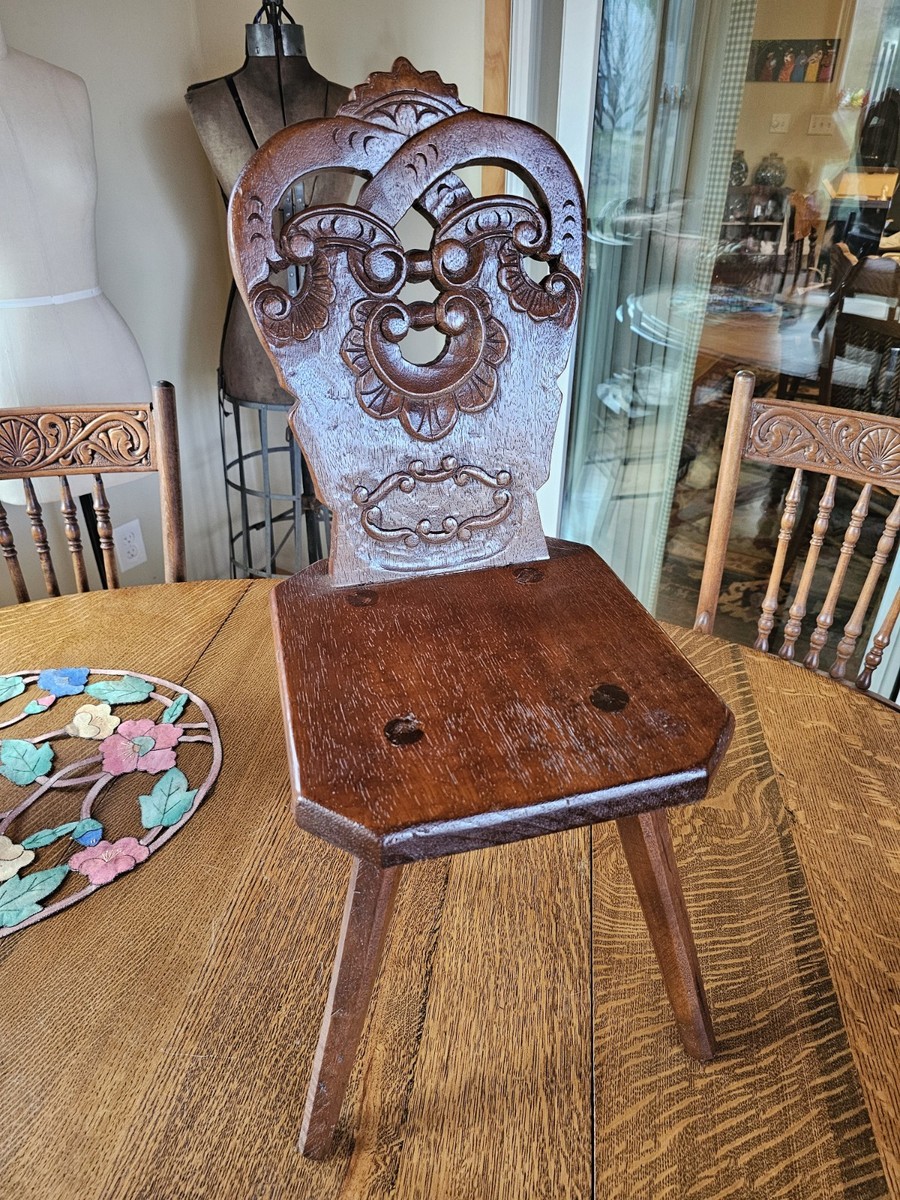 antique child's table chairs wooden