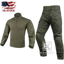 KRYDEX Tactical Gen4 Combat Shirt Pants Suit w/ Knee Pads Uniform Duty Cargo RG