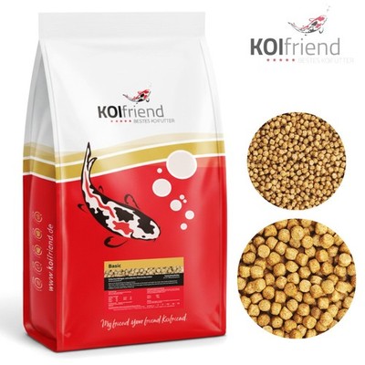 Koifutter Basic 15 kg 3 mm o. 6 mm Ganzjahresfutter Herbst Frühjahr Fischfutter