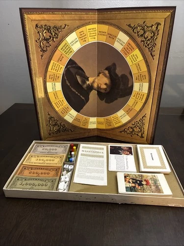 Vintage 1970 Masterpiece Art Auction Board Game Parker Brothers 100% Complete