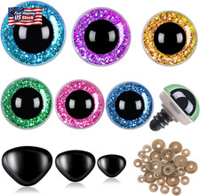 UPINS 180Pcs Safety Eyes and Noses for Amigurumi Large Plastic Craft Crochet Eye