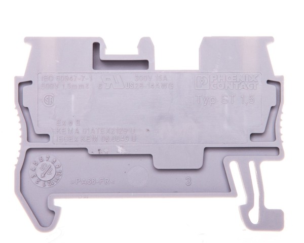 ZłąCzka Szynowa 2-Przewodowa 0,08-1,5Mm2 Szara St 1,5 3031076 /50Szt./-image