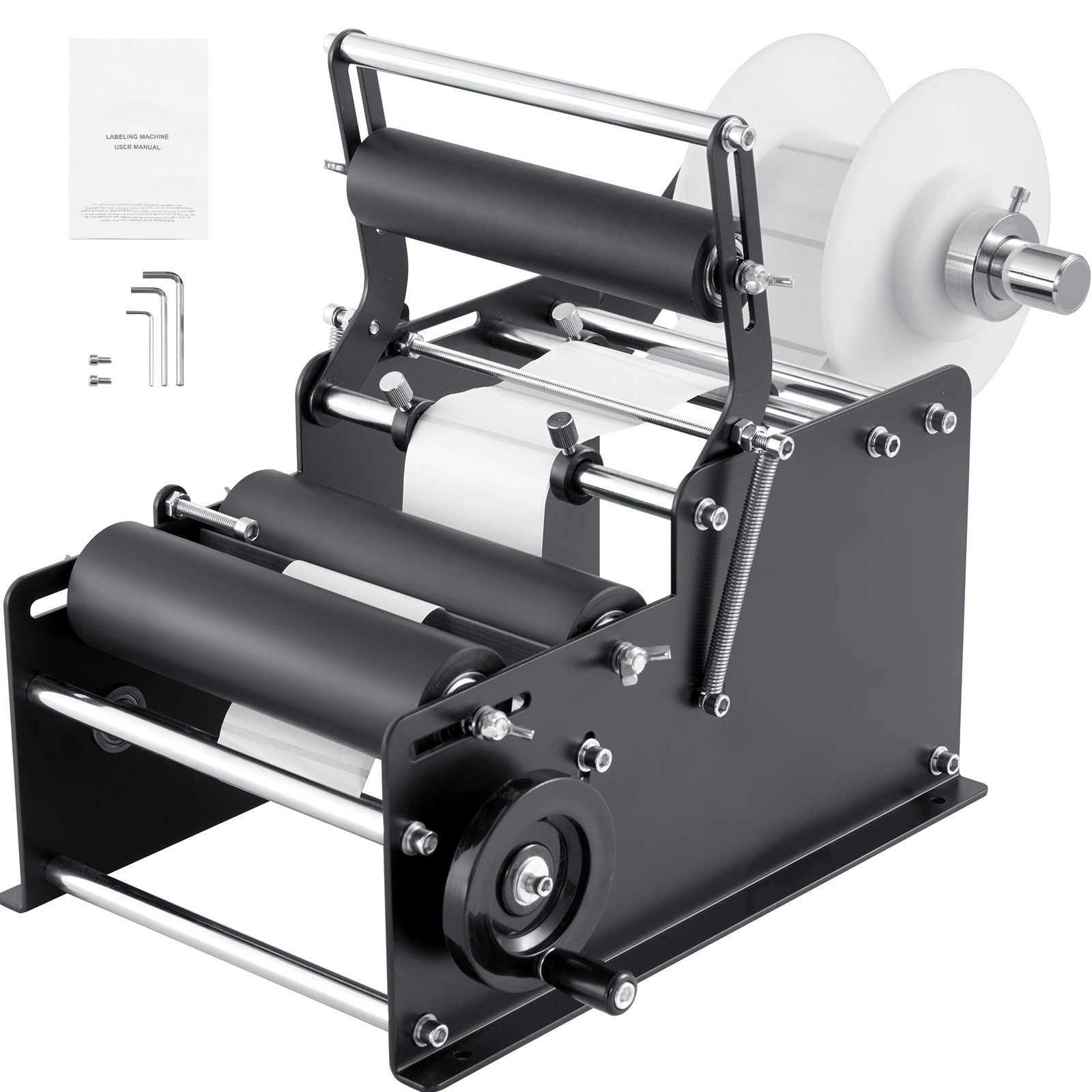 Machine étiqueteuse manuelle pour bouteilles rondes et flacons de 2 à 12 cm