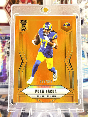 2025 Puka Nacua Metallic Orange /849 - Holo Foil Finish - Los Angeles Rams