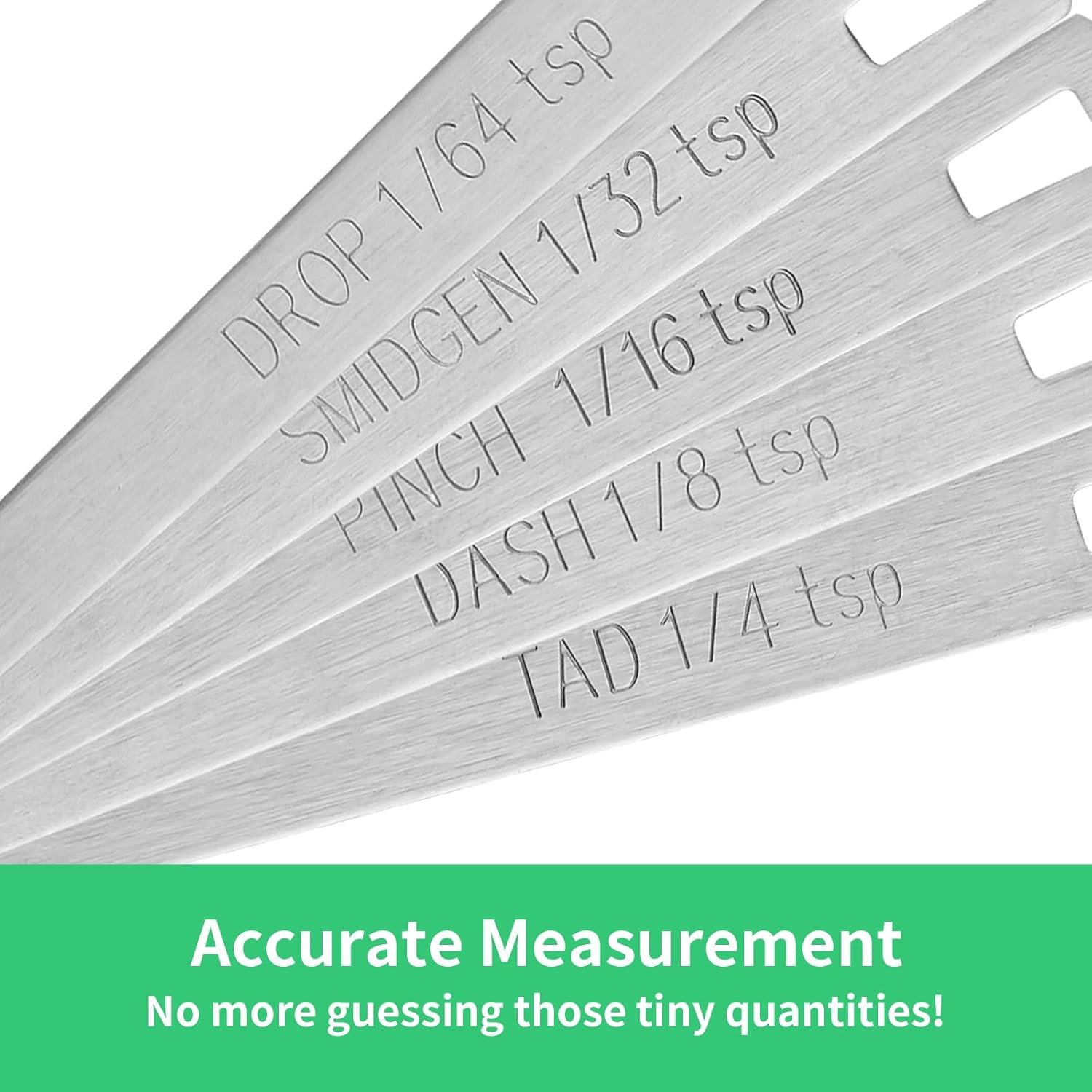 5PCS Small Measuring Spoons Set -  Stainless Steel Tiny Measuring Spoons for Coo